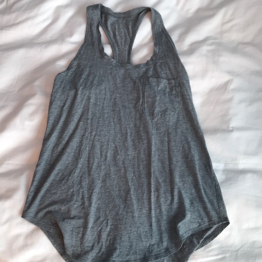 Grey lulu lemon workout tank top